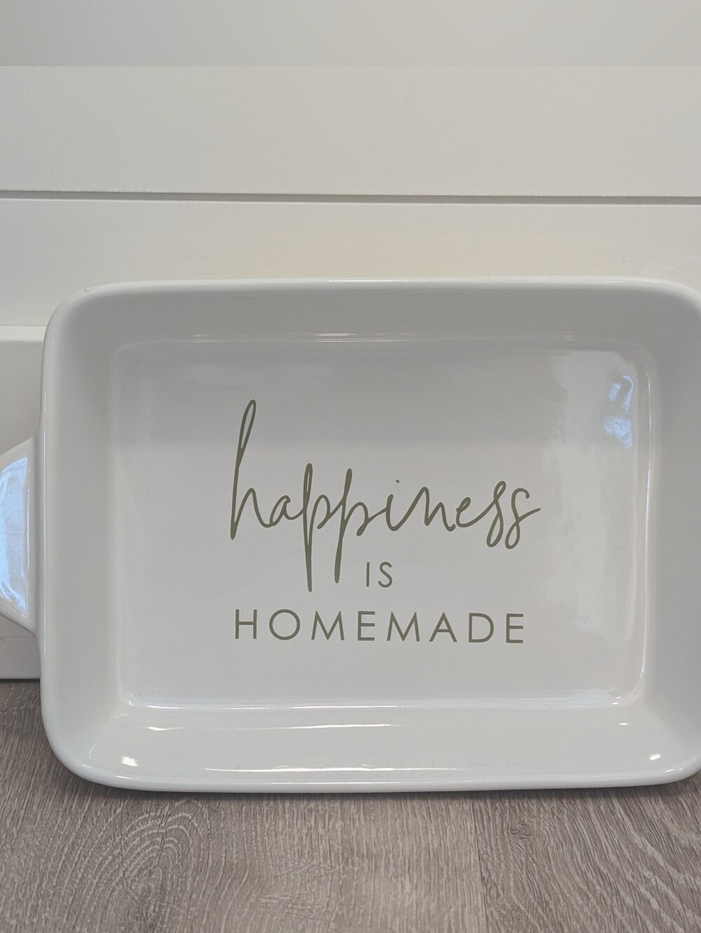Happiness is Homemade Ceramic Microwave & Dishwasher Safe Baking Dish